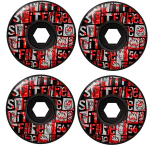 Spitfire Skateboard Wheels 56mm 80HD Ransom Radial Full Black