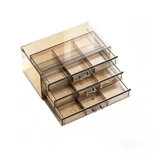 Transparent Jewelry Storage Box, Multi-Layer Large Capacity, Suitable for Rings, Earrings, Necklaces, Nails, Drawer Organizer