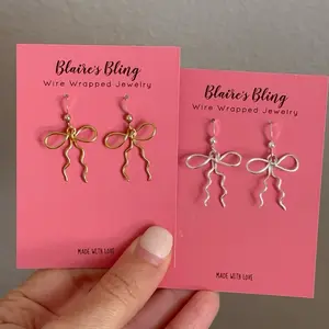 Dangling Bow Earrings