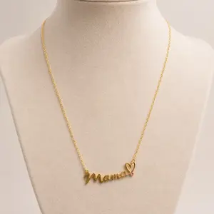 Gold Color Chain with "Mama" Dangle Pendant - Elegant Jewelry for Moms - Perfect Gift for Mother's Day