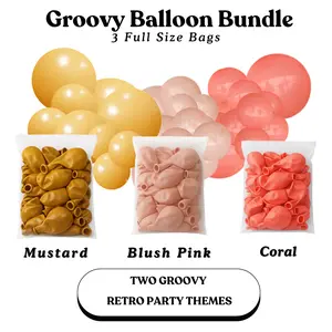 Groovy Balloon Bundle - Mustard, Blush Pink, Coral
