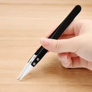 Professional Precision Tweezers Set for Electronics, Jewelry, and Labs Tool. Anti-Magnetic Stainless Steel & Ceramic Tips, Non-Conductive, Heat-Resistant. Perfect for DIY, Watch Repair, PCB, & Micro Assembly. Essential for Makers & Engineers.