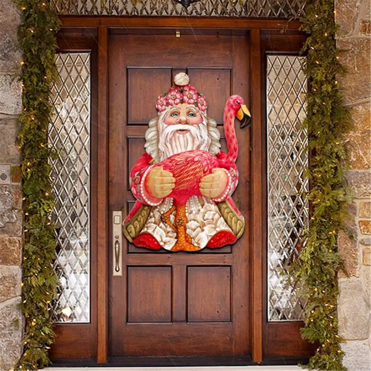 G.DeBrekht 8117835 Artistic Hand-Painted UV-Coated Baltic Plywood Ornamental Christmas Ornament, Vintage Christmas Decor, Multicolor Painting Wall-Door Hanger, Home Decor, Collector-Worthy Holiday Gift, Nativity