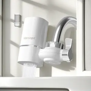 Vortopt NSF Certified Faucet Mount Water Filter for Sink - Rapid Flow 400 Gallon Capacity - Reduces Chlorine, Bad Taste & Odor - Includes 1 Replacement Filter (T1 Model)