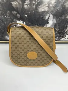Pre-owned GUCCI coated canvas and leather Crossbody Bags Vintage Crossbody