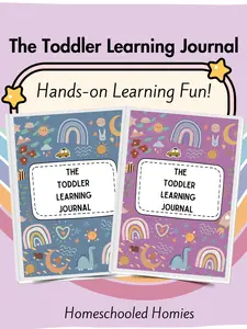 Homeschooled Homies The Toddler Learning Journal Activity Book - Educational & Interactive Pages for 1 Year Old Toddlers & Preschoolers with 31 High-Quality Pages & Dot Stickers