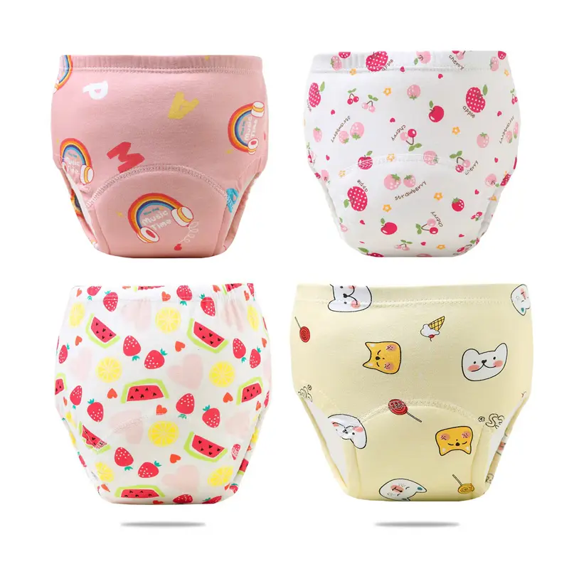 Training Pants for Girls Boys,Toddler Potty Training Underwear,Leakproof Reusable Kid Confident Panties,Children's Potty Underwear 100% Cotton for 2T-6T
