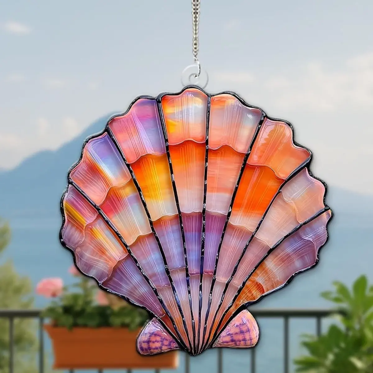 Sea Shell And Starfish Acrylic Suncatcher