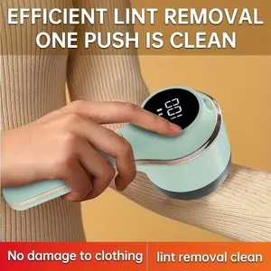 Newly upgraded portable multi-functional wool ball trimmer, USB-C fast charging, electric fabric hair remover, fluff remover, Lint remover shaver, powerful motor with LED digital display, suitable for clothing, bedding, carpet, sofa, dry clothes