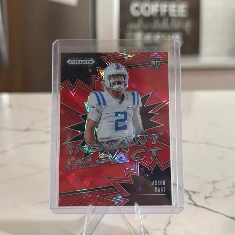 2025 panini prizm draft picks Jaxson dart instant impact red cracked ice