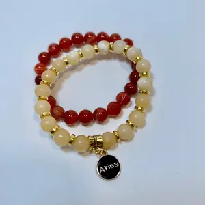 Aries zodiac combo bracelet set