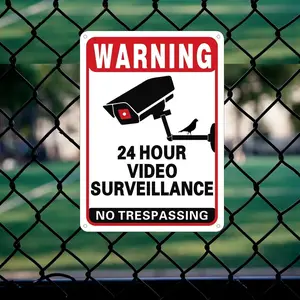 Privacy Property No Trespassing Signs Outdoor Video Surveillance and UV Printing Safety Camera Signs for Residential Commercial Lane Alerts and CCTV