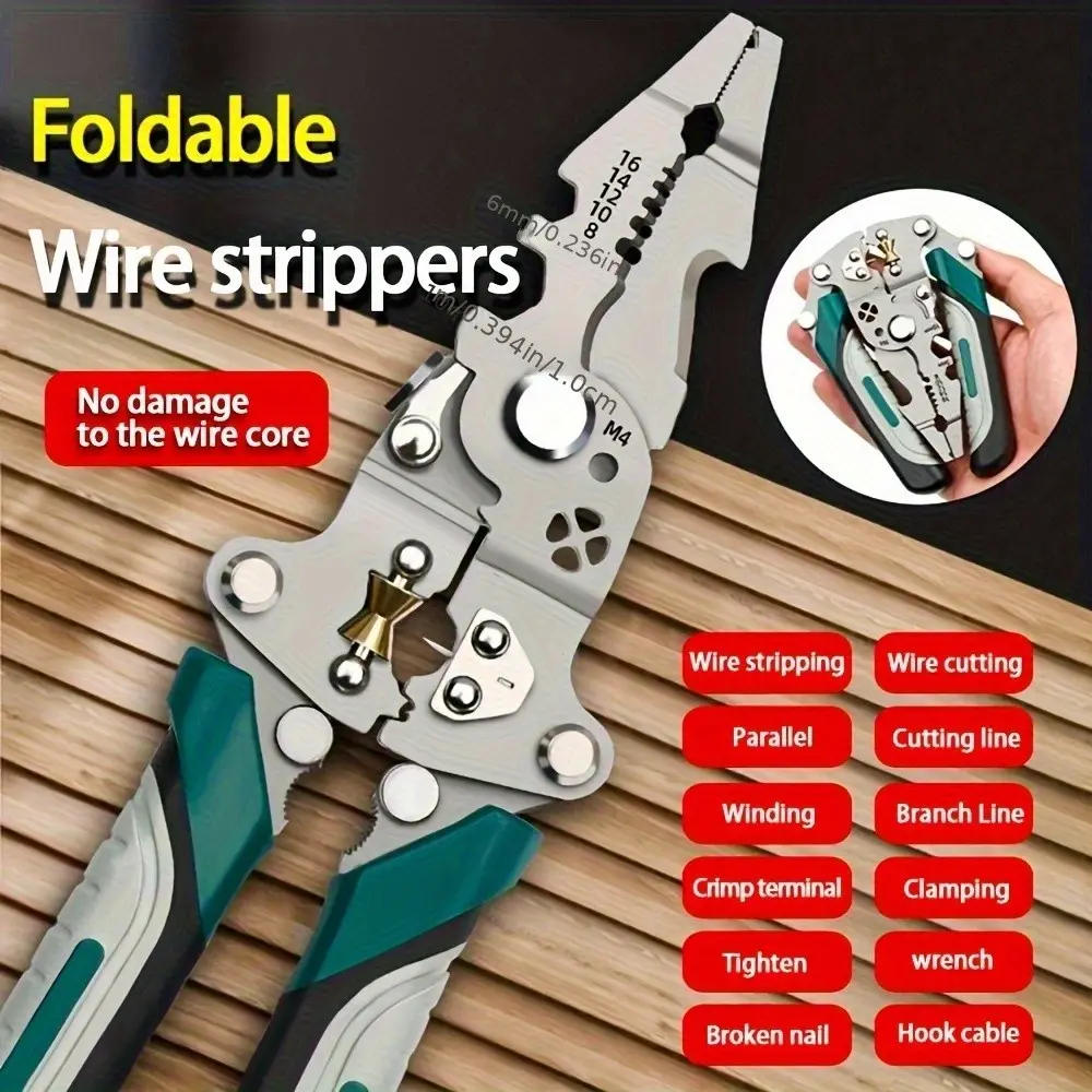 Multifunctional Sharp Wire Cutter, Fast Line Separator, Thick Spring Stripping Tool, Easy Operation, Effortless Use, Hand Tools, Wirecutters