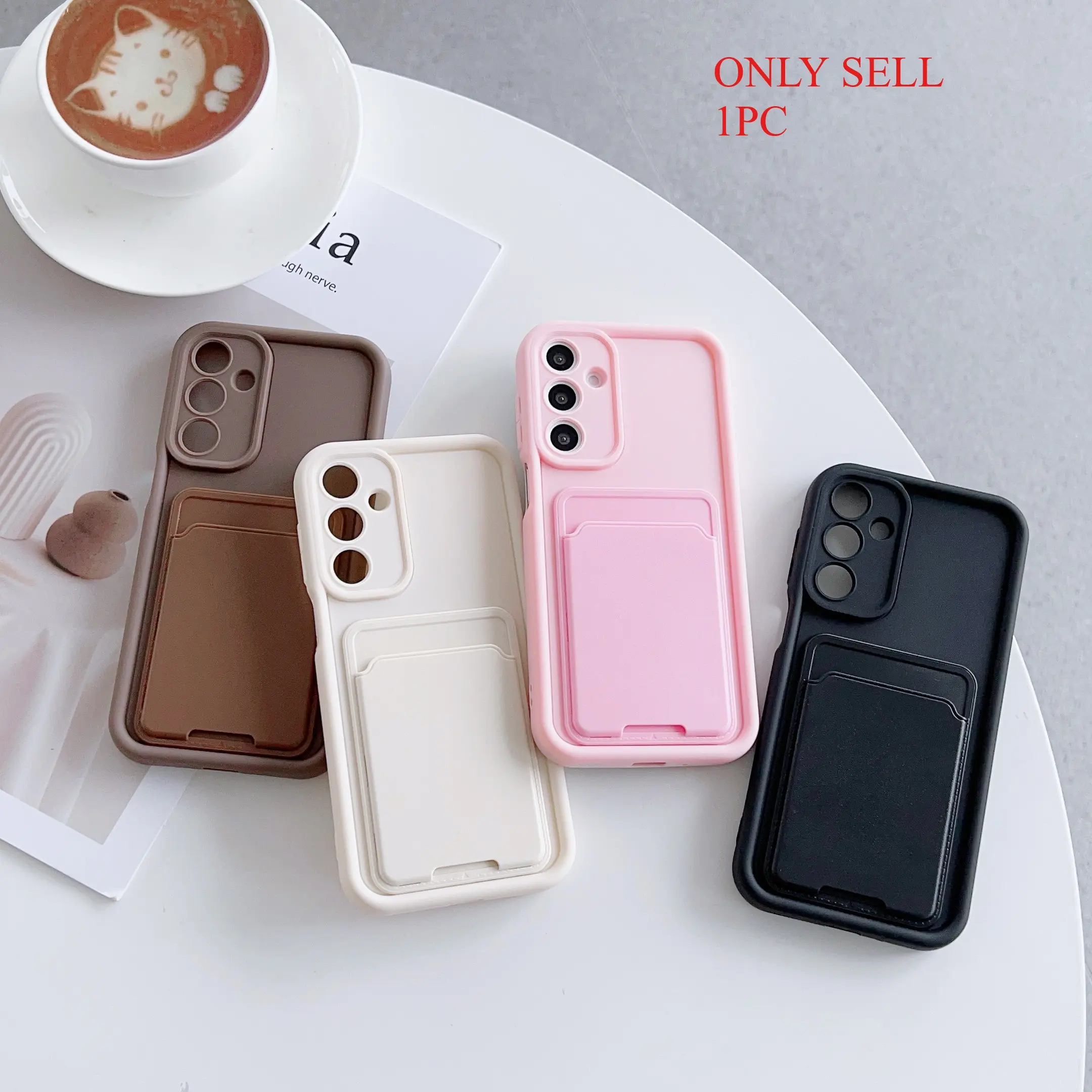 Suitable for Samsung series S26/S26Plus/S26U/S20/S20FE/S20U/S21/S21PLUS/S22/S22U/S23/S23U/S23PLUS/S24/S24U/S25/S25U minimalist, Protective card holder casing with card slot and anti drop phone case Cover, supporting storage of cards and photos Cellphone