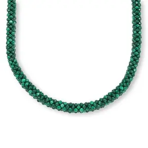 Mine Finds by Jay King Malachite Woven Bead Necklace