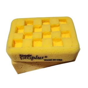Checkered Sponge Armaly Pro Plus Grout Heavy Duty Yellow 7.5 x 5.25 x 2.5 in sink Squeegee Scrubber squeeze Pad Cleaning Products Cleaner
