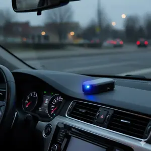 Solar Powered LED Strobe Warning Light | Auto Theft Deterrent | Wireless Car Alarm Decoration | Super Bright Flashing Safety Protection | Vehicle Solar System LED Lights