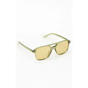 Pacsun Women's Olive Violette Plastic Aviator Sunglasses