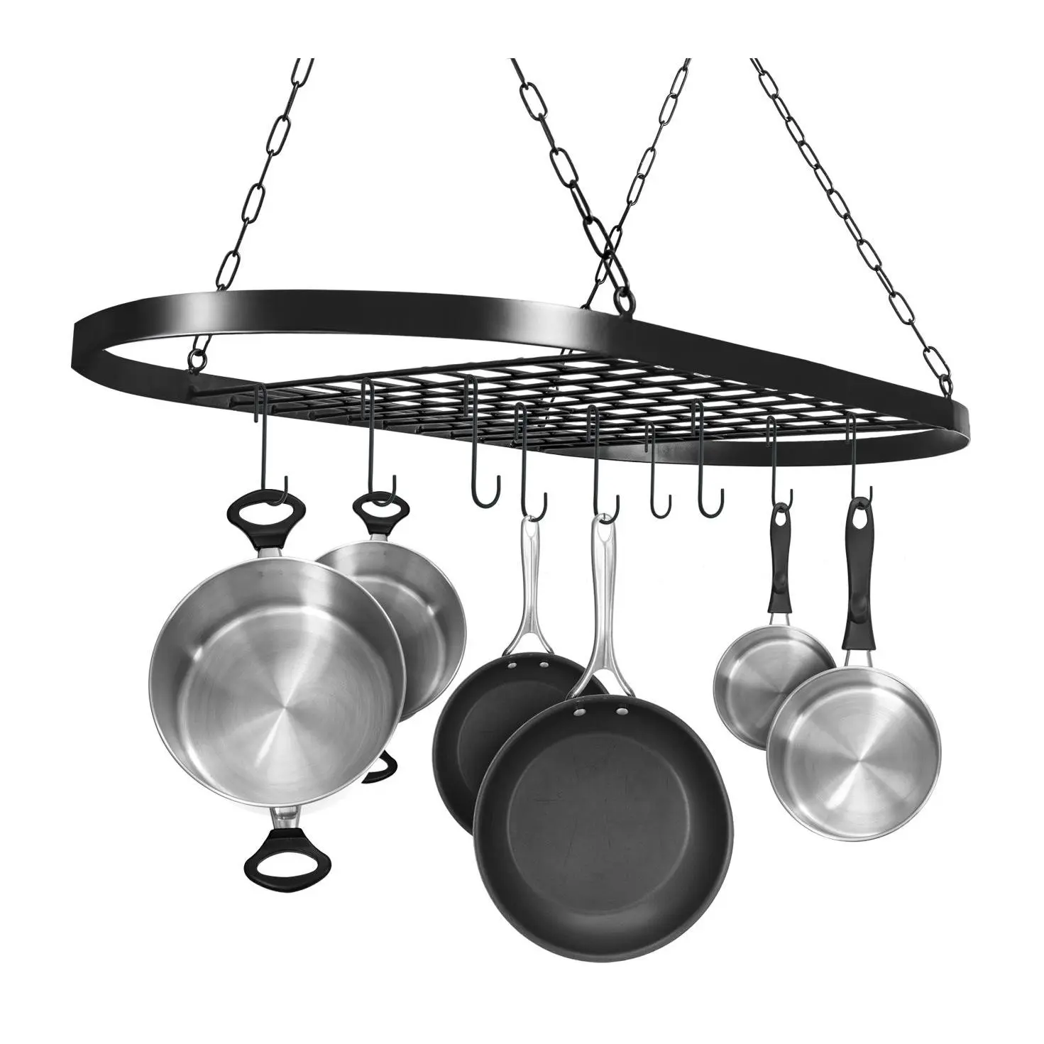 Sorbus Ceiling Mounted Pot Rack with Hooks