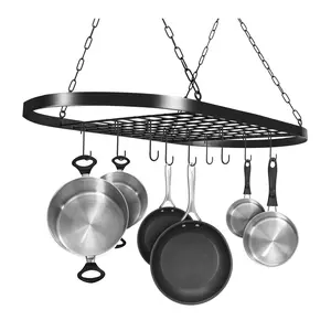 Sorbus Ceiling Mounted Pot Rack with Hooks