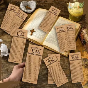 50 pieces of Bible emergency number bookmarks, religious scripture bookmarks as gifts, church welcoming gifts, Sunday school prizes, book accessories, Bible Numbers