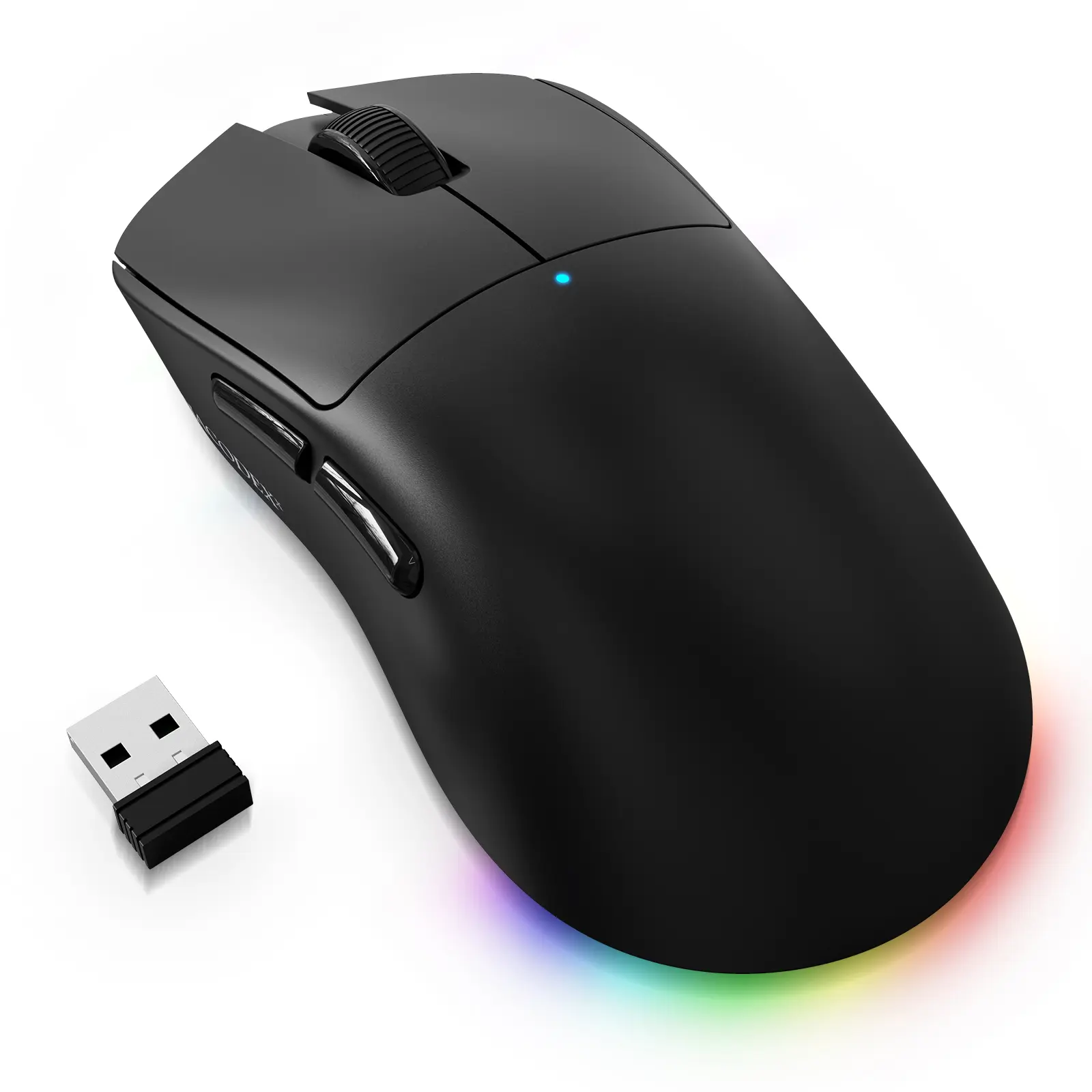AJAZZ NJ08 Wireless Gaming Mouse 70g Lightweight, 12800 DPI, RGB Strip, 3-Mode Connection 2.4GHz/Wireless/Wired, 1000Hz Polling Rate, Ergonomic Right-Handed Design for PC, Mac, Windows, Laptop, Computer Peripherals Gaming Accessories