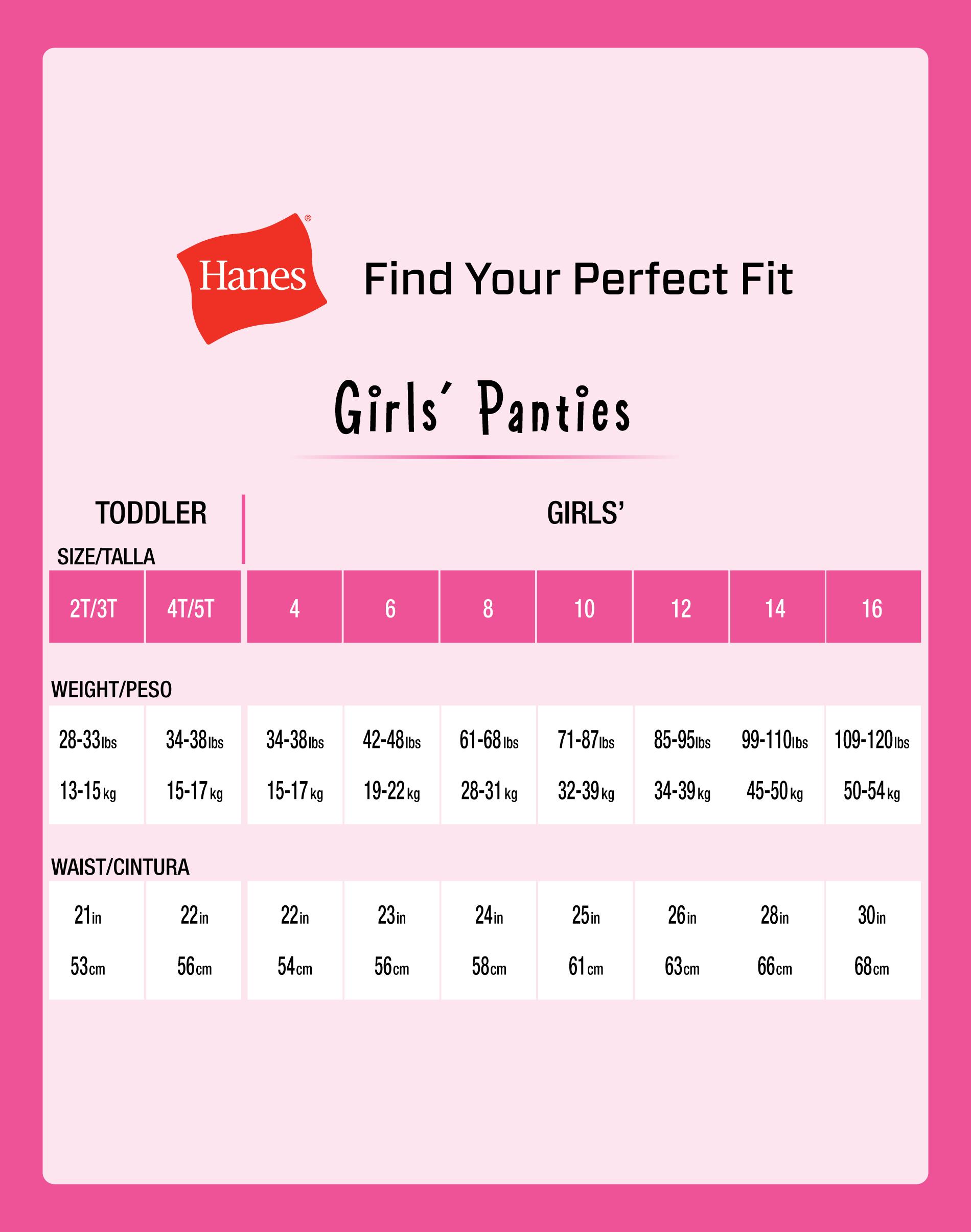 Hanes Pure Comfort Toddler Girls' Underwear Hipsters, 8-Pack, Organic Cotton Assorted