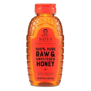 100% Pure Raw Unfiltered Natural Honey - 16 oz Squeeze Bottle, Exceptional Flavor, Authentic Taste, Award-Winning, 6 Months Shelf Life