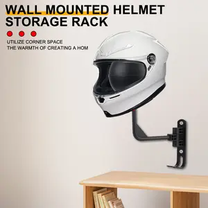 Motorcycle Helmet Hook Multi Unctional Helmet Mount Easy Install Wall Mounted Helmet Claw Hook Moto Accessories