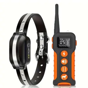 Dog Training Collar with Remote, 3300ft Range, 3 Modes: Beep, Shock, Vibration, Rechargeable, Waterproof, Adjustable Nylon Strap, for Dogs 5-120lbs, Training Aid, Training Gear