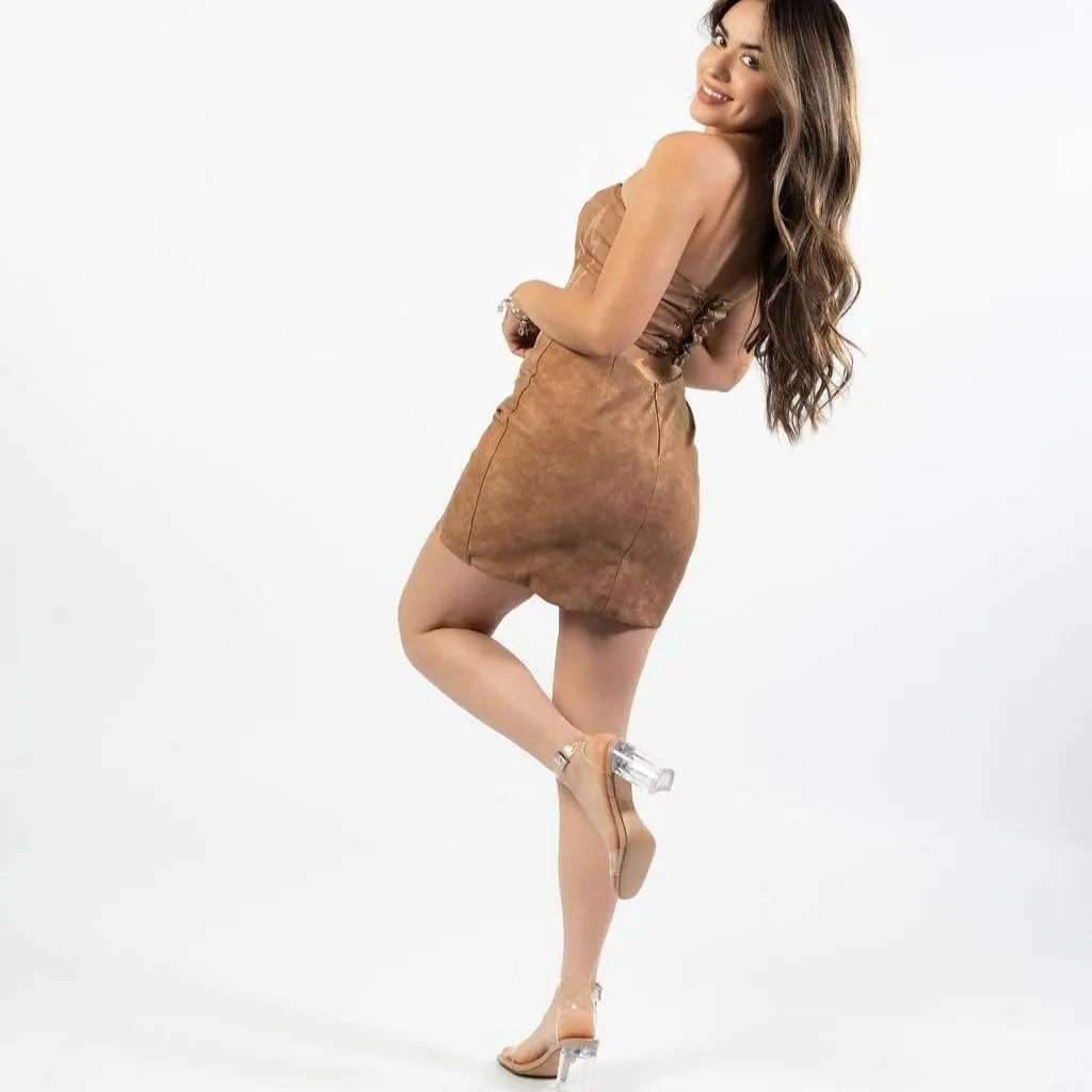 WESTERN OPEN BACK MINI DRESS