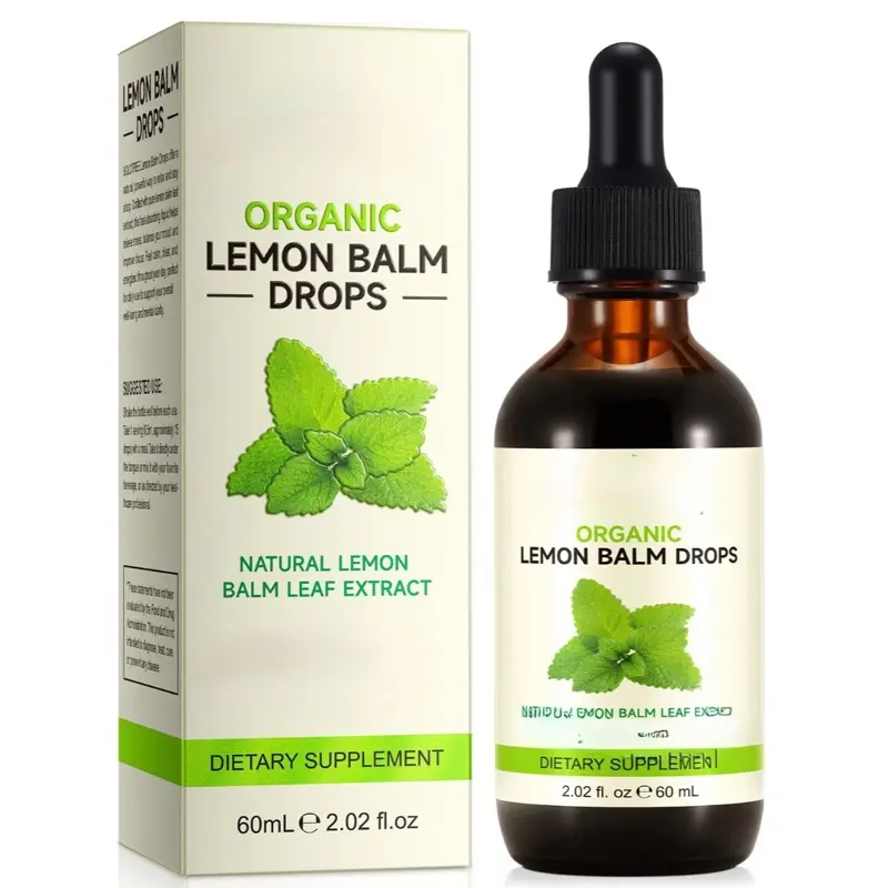 Organic Lemon Balm Drops - Pure, Absorbent Wellness Health Solution, 2.02 fl oz (50ml) Stress Relief Treatment, Adult Beauty & Personal Care Bath & Body Care Body Moisturizer