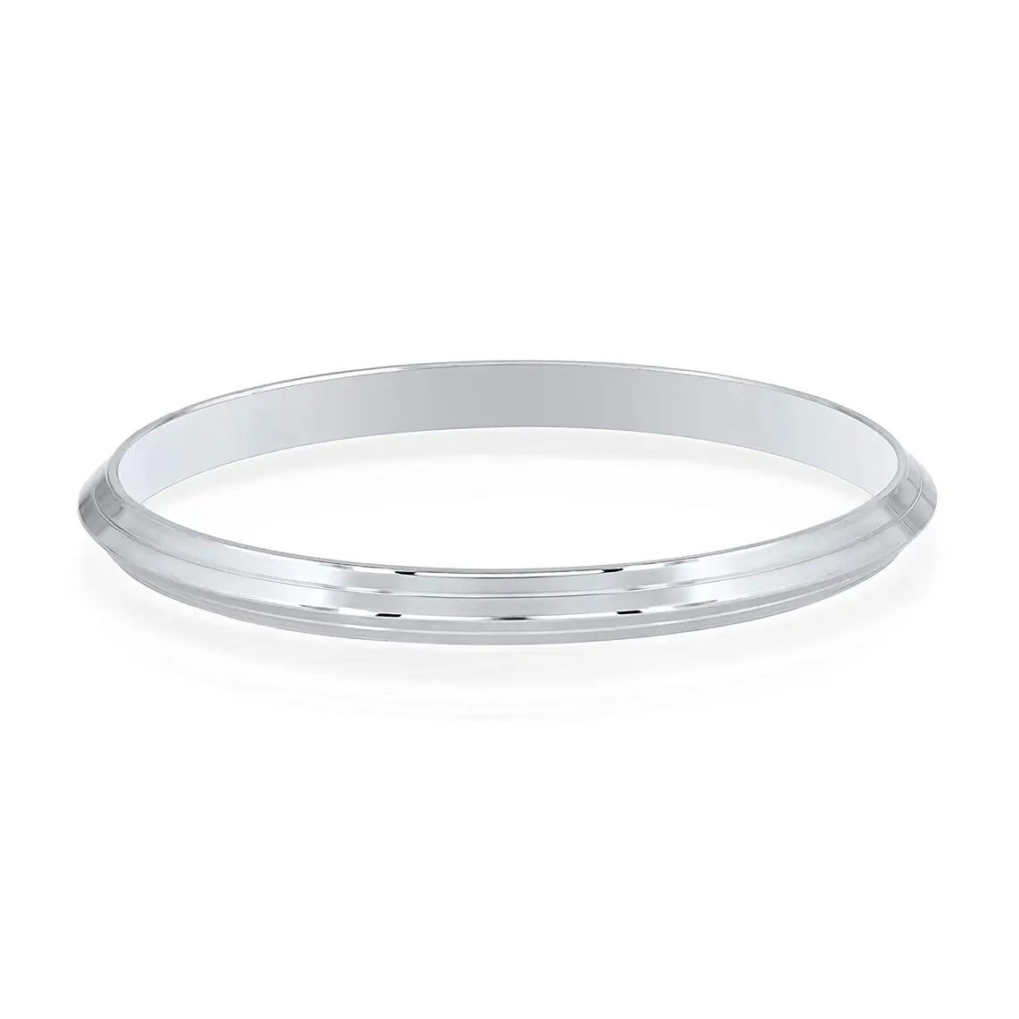 Heavy Solid 999 Pure Silver Bangle Bracelet | Handmade Punjabi Sikh Kara Kada | V Shape Kada for Men & Women | Real Sterling Silver Gift