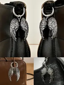 Multi Purpose Punk Gothic Style Angel Wing Bag Charms, Backpack Accessories, Zipper Pull Pendant Angel Wing Keychain Angel Wings Ornaments Wing Pendants Car Hanging Backpack Key Chain Decoration, Backpack Charm, Bag Accessory
