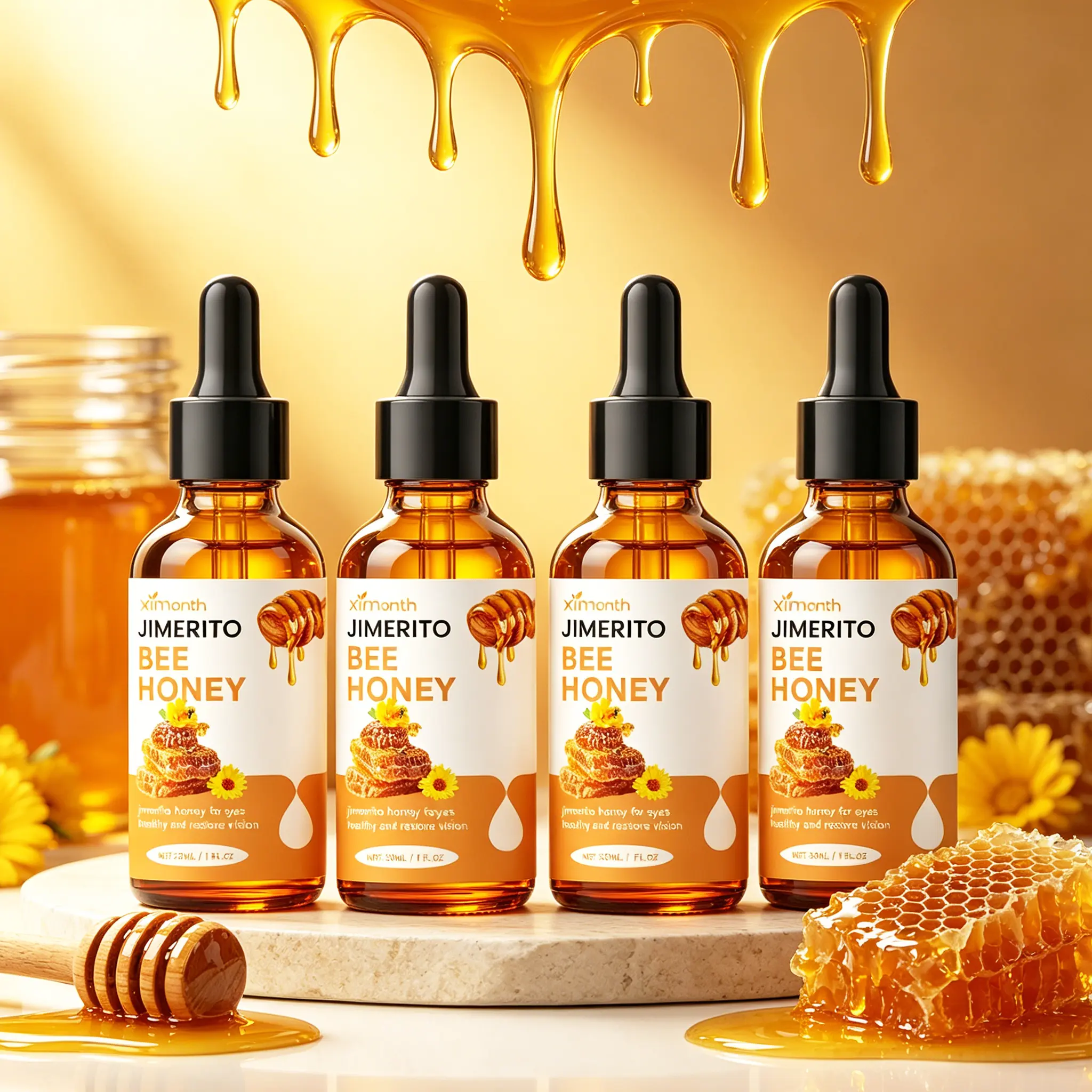 Jimerito Honey for Eyes, Jimerito Honey Eye Drops, Natural Ingredients, Moisturizes & Refreshes Eyes, Daily Eye Care Drops 1 oz