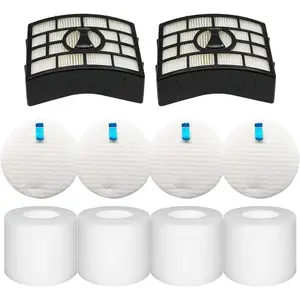 Vacuum Filters Replacement for Shark Rotator  Lift-Away AZ1002, NV650 NV651 NV652 NV750 NV751 NV752 NV753 AX950 AX951 AX952 ZU632, 2  Filters + 4  & Felt Filters, Part # XHF650&XFF650