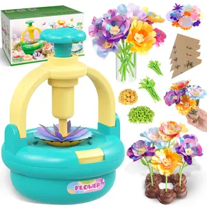 Kids DIY Flower Bouquet Craft Kit – Build Your Own Flower Market Toy for Girls Ages 4–8, Creative Play Set