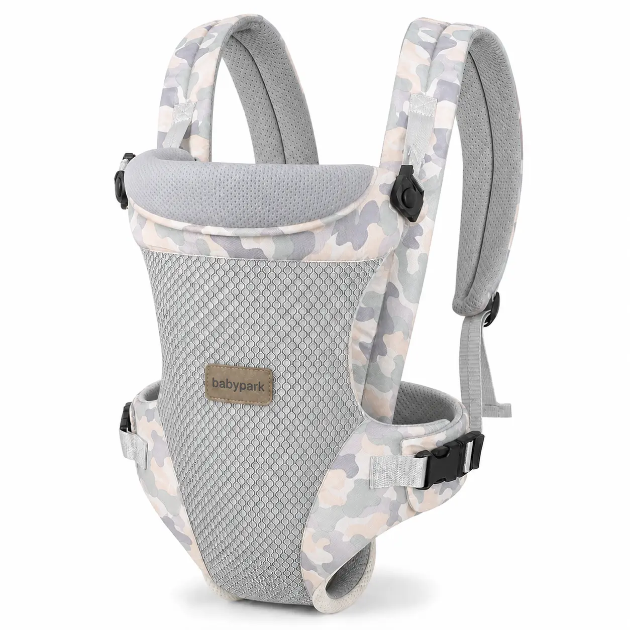 Baby Carrier for Infants and Toddlers, 4-in-1 Ergonomic Front and Back Baby Carrier, Breathable Mesh with Padded Shoulder StrapsFoldable Head Support
