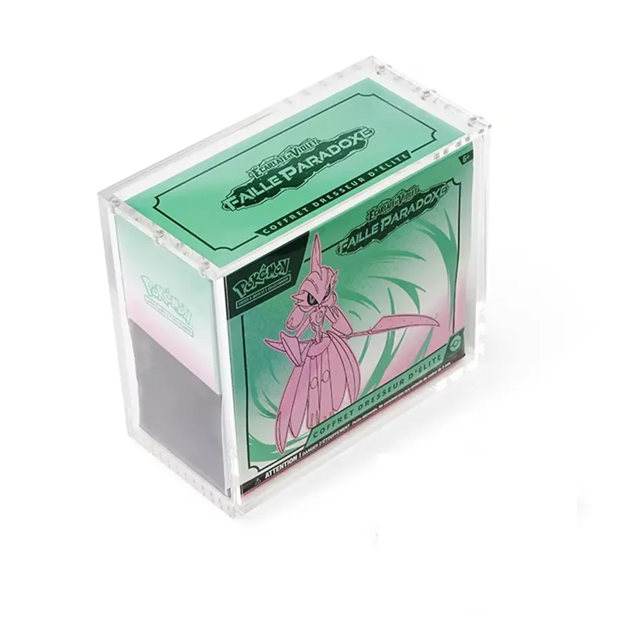 Etb Protection Box Acrylic Elite Trainer Box Protector Transparent Etb Acrylic Case Compatible with Elite Trainer Boxes Magnetic Closure Top Load Card Hobby Box Trading Card Storage TCG Storage Cards Storage