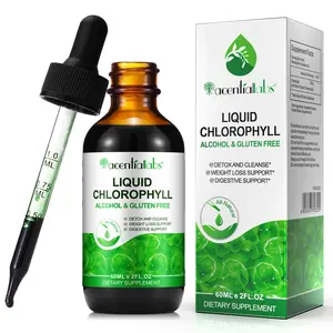 Acentiallabs Liquid Chlorophyll Drops | Liquid Dietary Supplement |  2oz 1-Pack | Natural Mint | Vegan, Non-GMO, Gluten-Free | Internal Deodorant & Digestive Wellnes |  4-Month Supply Detox