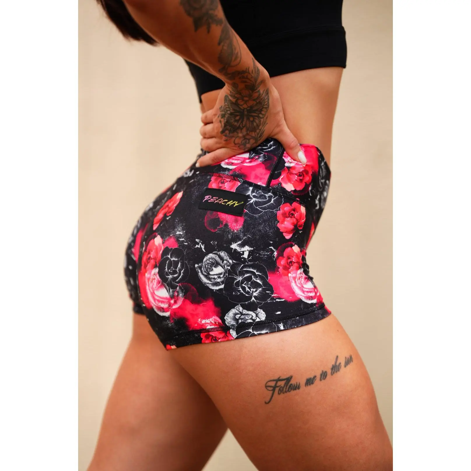 Rebel Rose Squat-Proof Gym Shorts - Unicorn Collection