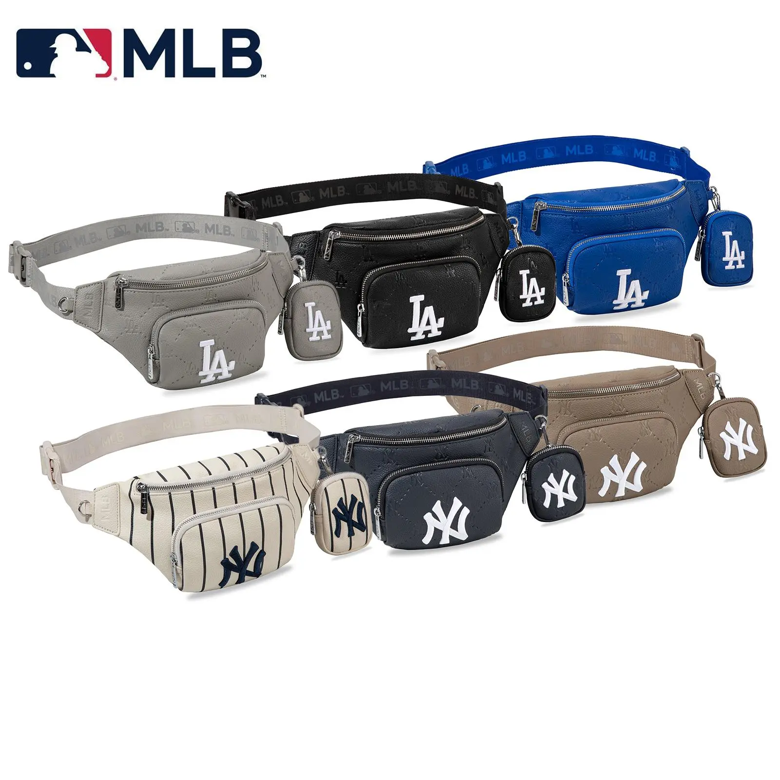 MLB Fanny Pack with Adjustable Strap, Hands-Free Waist Bag for Travel & Sports, Game Day Essentials, Unisex Multi-Compartment, Casual Waist Bag, Fashion Waist Packs  20-320