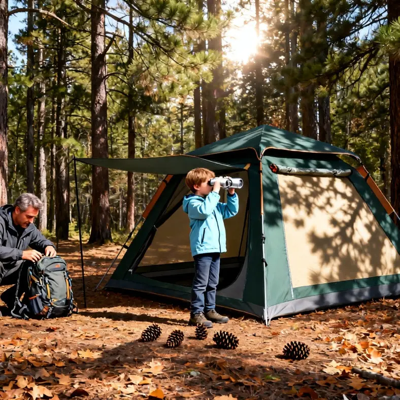 Family Quick-opening Tent 84.6L X 84.6W X 55.9H Tent Instant Camping Rainproof Tent 2-4 Person Tent Outdoor Tent Camping Tent  Hiking Tent Camping Set Pop-up Tent Outdoor Tent Party Portable Tent