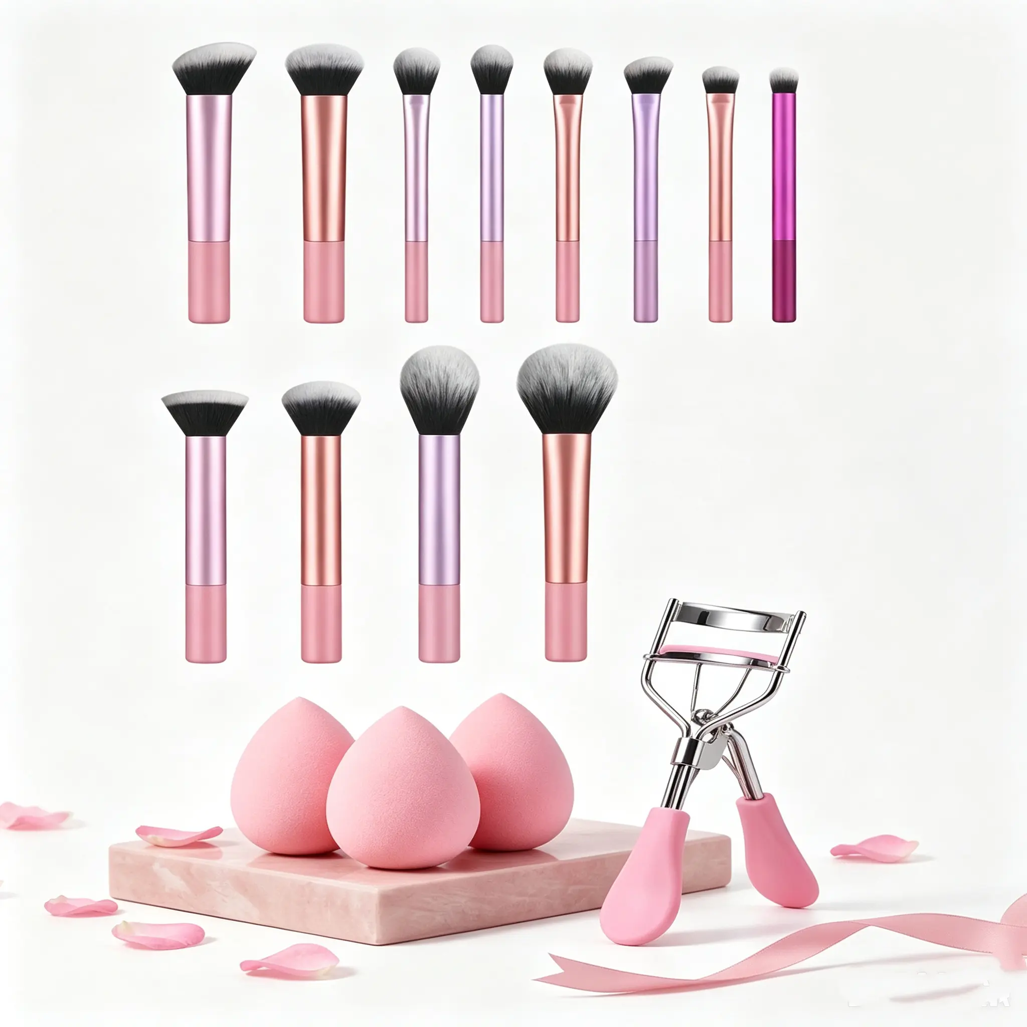 Professional Wiggle Board, Piece Professional Makeup Brush Set | Soft Bristles for Powder, Blush, Foundation, Eyeshadow, Concealer & Eyebrows, Complete Cosmetic   artist  Brush Kit 16
