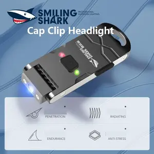 Smilingshark MK62 Black Aluminium Alloy Mini Headlamp with Button, USB Rechargeable LED, Waterproof, Portable Super Bright Light for Camping, Hiking