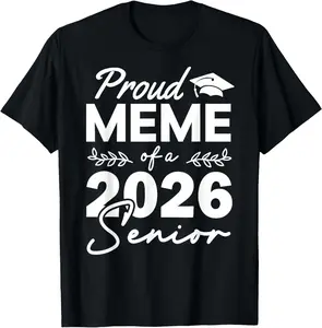 Men's Pure Cotton Casual Round Neck Short Sleeve T-Shirt - 2026 Senior Proud Meme Graphic Top, Natural Fabric, Fitness-Friendly Adult Gift, Sleeves