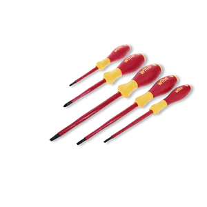 Wiha Tools 32059 Insulated SoftFinish Slotted / Phillips Screwdriver Set, 5 Pc.