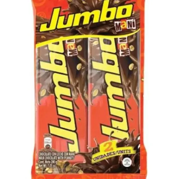 CAJA DE CHOCOLATINA JUMBO X 2 UNDS