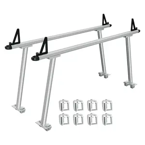 Garvee Heavy Duty Adjustable Aluminum Truck Ladder Rack - 800 lbs Capacity, Global Pickup Bed Roof Rack, No-Drill C-Clamps, Fits 35.4"–71" Wide Beds, Ideal for Kayaks, Ladders, Lumber, Surfboards & More