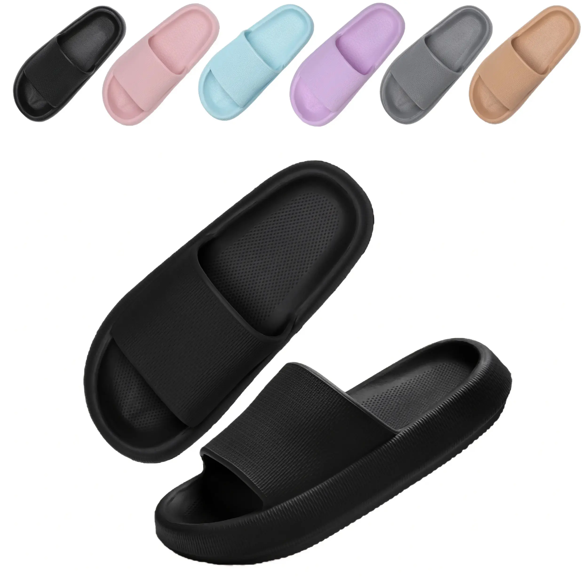 Unisex Cloud Pillow Slippers - Super Soft Shoe, Thick-Sole Anti-Slip Footwear with Secure Antislip Footing for Daily Wear